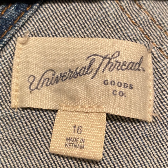 Universal Thread  Blue Denim Overalls…size 16 - Picture 3 of 4